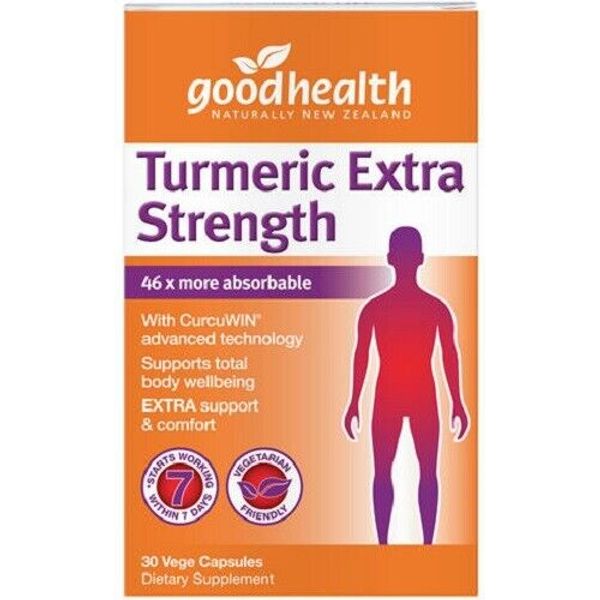 Good Health Turmeric EXTRA STRENGTH Capsules 30 - made in NZ