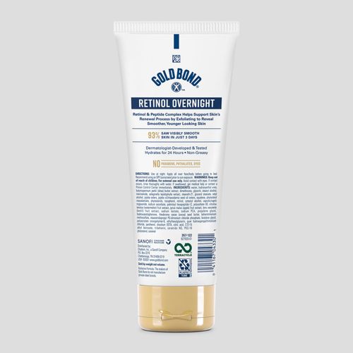 Gold Bond Age Renew Retinol Overnight Body & Face Lotion, with Retinol & Peptide Complex, 7 oz.