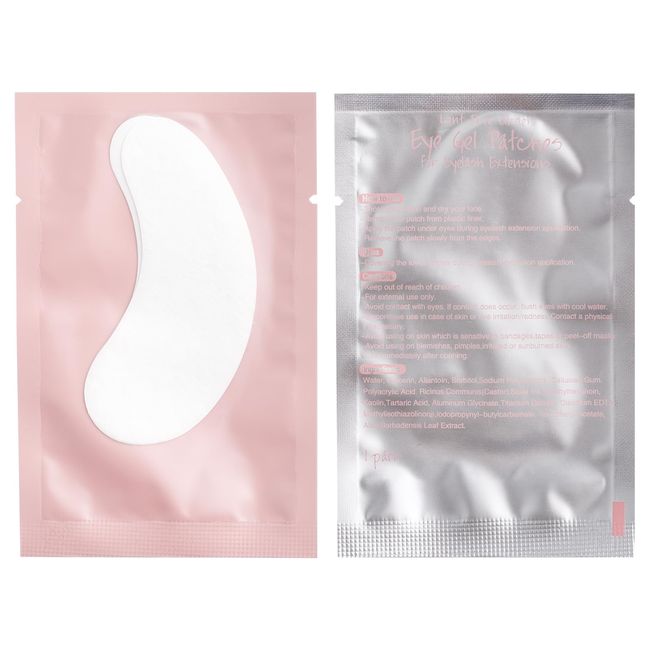 50 Paar Augenpads für Wimpernverlängerung Wimpernpads Fusselfrei Unter Augen Gel Pads Patch Hydrogel Augenklappe Einzelne Wimpern Pads Zubehör for Eyelash Extensions Wimpernlifting (Rosa)