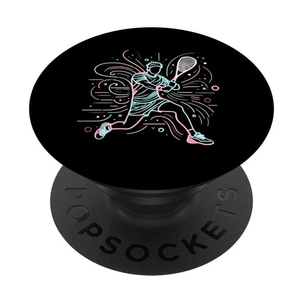 Tennis Player Racket Sports PopSockets mit austauschbarem PopGrip