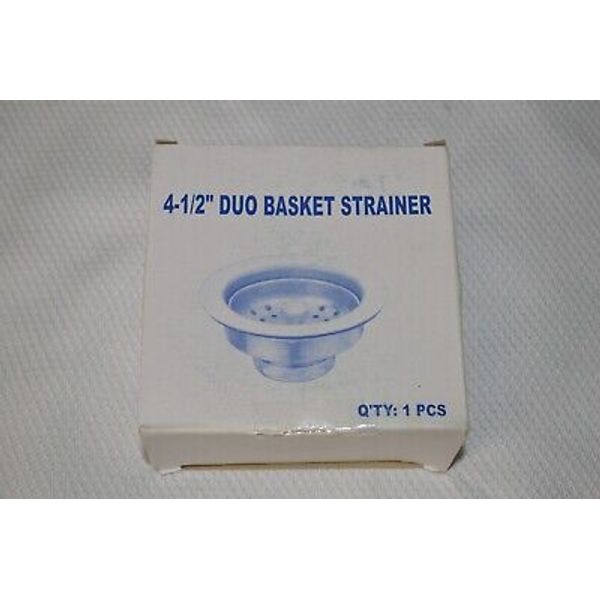 KITCHEN SINK ~ 4 1/2" ~ STAINLESS STEEL ~ DUO BASKET STRAINER ~ MODEL # E38-1010