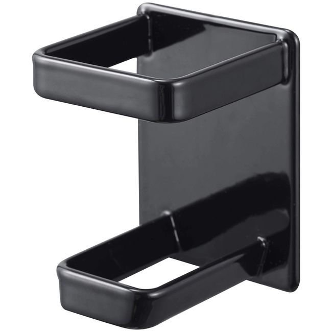 Yamazaki 4864 Magnetic Bathroom Electric Shaver Holder, Black, Approx. W 2.4 x D 2.4 x H 3.1 inches (6 x 6 x 8 cm), Tower, Shaving Storage, Clipper Storage