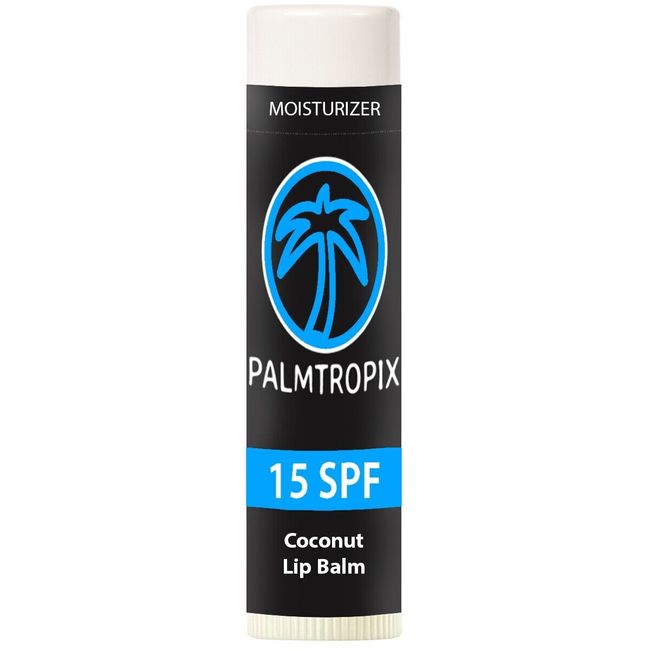 PALMTROPIX SPF 15 Sunscreen Lip Balm, Coconut (1 pack)