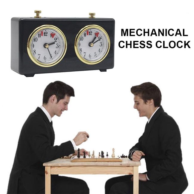 Metal Analog Chess Clock 1-GO Count Up Down Alarm Timer For Game  Competition