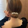 88flix Chignon Maker Deft Van Bun Hair Maker Ribbon Defft Band Hair Access Defft Band (Pearl Flower)