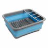 Vision4ever 1Pcs Collapsible Folding Silicone Dish Drainer Camping Boat Drying Rack