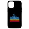 iPhone 15 Mountain Biking Adventure Rider Retro Forest Trail Case