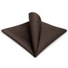 shlax&wing Men's Pocket Square Hanky Solid Brown Chocolate Large Size