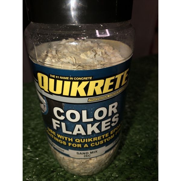 QUIKRETE Color Flakes, 7oz,  Use W/Epoxy Floor Coating Color-Sand Mix