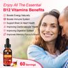 Vitamin B12 Liquid Drops 60ml ,Sublingual Extra Strength Energy&Immune Support
