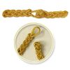 2 Sets Metallic Gold Vintage Fabric Frogs Closure Button, 3-1/2" W, CBTN-1006