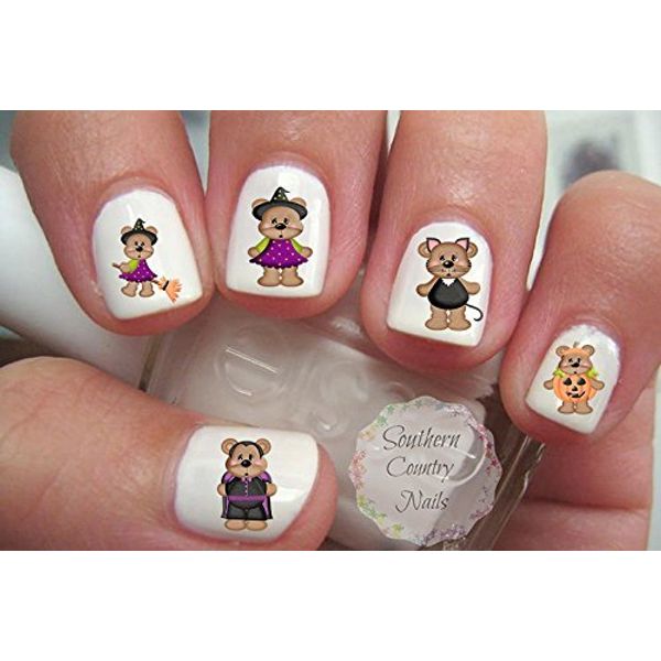 Halloween Bears 3 Nail Art Decals