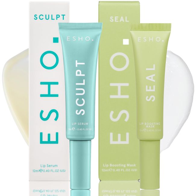 ESHO. Lip Volume Bundle - Sculpt & Seal - Lip Plumping Serum and Hydrating Lip Mask for Enhanced Lip Shape and Texture - Plumper, Smoother and Hydrated Lips