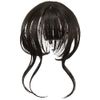 Priscilla TFX-106-TBK Fluffy Hand-Planted Whorl Bangs Wig, Nuance Curl Bangs, Heat Resistant, Black