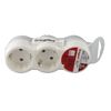 Legrand – Extension plug, German, 2 Way and 3 sockets, White, white