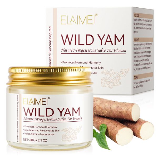 Wild Yam Root Cream,Wild Yam Cream Organic For Hormone Balance,Wild Yam Root Cream Skin Moisturizer, Relief for Dry Skin, 60 ML