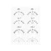 LashArt Lash Mapping Stickers Classic Styles Guide Handwriting Eyelash Extension Pads