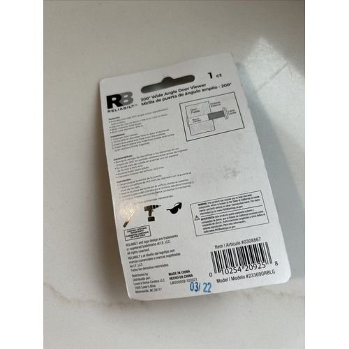 Reliabilit 200 Wide Angle Door Viewer Oil-Rubbed Bronze Finish