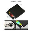 External DVD Drive and Writer, USB Power Cable with USB Data Cable, Optical Drive CD ROM Rewriter Burner Reader Compatible with Laptop Desktop PC