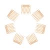 50 Plastic Wig Combs - 7-Teeth Hair Clips for Wig Making and Accessorizing (Blonde)