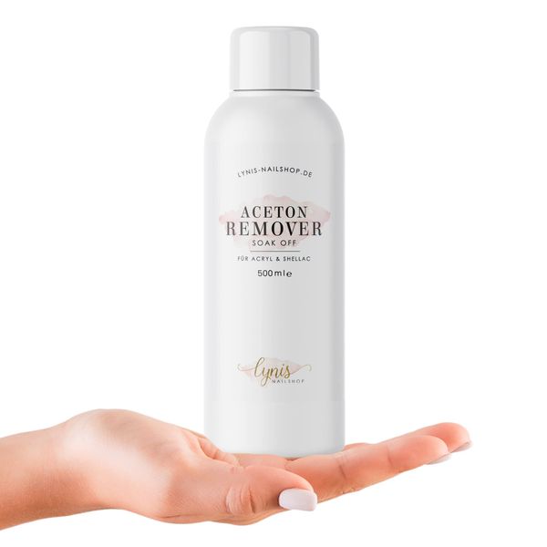 Aceton Remover 500ml als UV Nagellack Entferner für Gelnägel, Gel Polish, Shellac & Acryl mit Pflegestoffen klar · Lynis-Nailshop.de