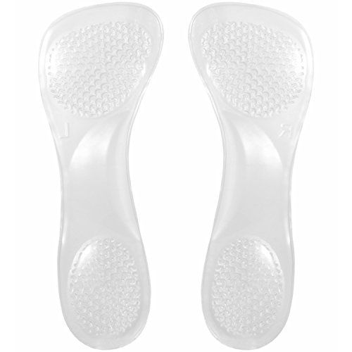 PhoenixSole Heel Insole, Gel Cushion, Heel Reduction, Toe Reduction, Foot Bow Insole, Prevents Flat Feet, Impact Absorption, Ideal for Heel Toe Heel Support, Fatigue and Pain Relief, clear