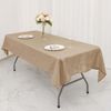 54x96-Inch Natural Rectangular Faux Burlap Tablecloth Wedding Party Decorations