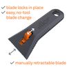 10591 Manual Utility Scraper, Locking Ceramic Blade, Rust , Finger Friendly, Soft-Touch Comfort Grips