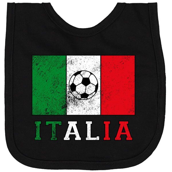 inktastic Italian Soccer Newborn Bib Black 2e0d2