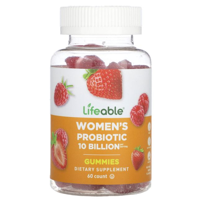 Women's Probiotic Gummies, Berry, 10 Billion, 60 Gummies (5 Billion CFU per