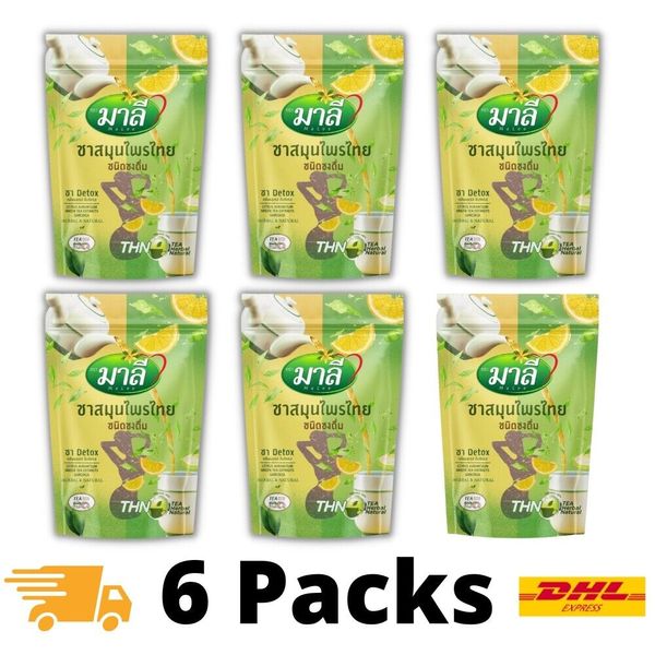 6x Malee Tea Detox Thai Herbal Organic Weight Management Instant Cleanse Colon