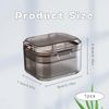 Retainer Case, Orthodontic Denture Box, False Teeth Container for Soaking Dentures, Clearly Visible Denture Case, Multifunctional Mouth Guard Case (Black)