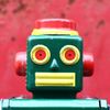 Superfreak® Tin Plate Robot Tin Toy Robot Tin + Small = 10 cm, Green