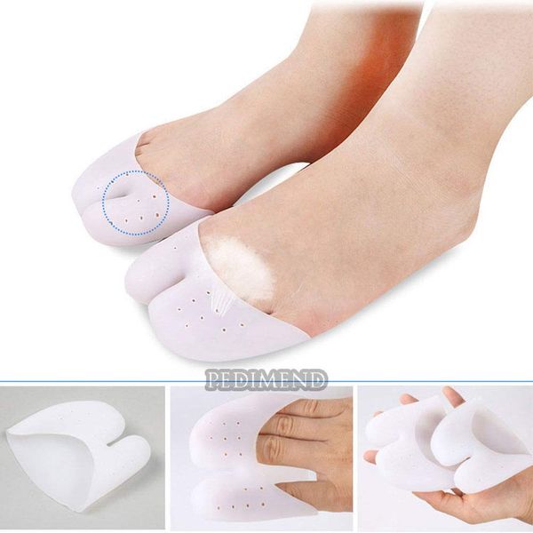 Pedimend 2 Pairs Ballet Shoe High Heels Toe Pads | Half Toe Sleeve Metatarsal Pads | Silicone Invisible Toe Sleeve Foot Protection