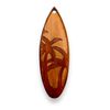 Cedar Ornament - Palm Tree Surfboard