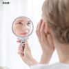 Napure Mirror, Double Sided Hand Mirror, 3x Magnifier, Makeup Mirror, Real Skin Color, Silver, Made in Japan