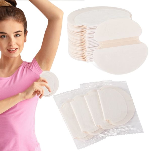 SEPGLITTER Armpit Sweat Pads,40Pcs Underarm Sweat Pads for Women and Men Pure Cotton Disposable Underarm Pads Sweat Absorption Comfortable Extra Sticky Unflavored (Skin)