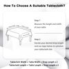 DWCN White Table Cloth Wipe Clean Tablecloth Wipeable Tablecloths Rectangular 130x180cm(51x71in) Water Resistant Tablecloth Polyester