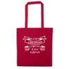 Flox Creative Tote Bag Retired librarian starting a new chapter Red