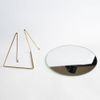 MOEBE/MIRROR Mirror, Diameter 7.9 inches (20 cm), Round Shape (Brass)