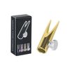yacanova Flat Pencil Sharpener, Eye Pencil Sharpener, Eyebrow Pencil Sharpener, Nagi Sharpener, Auxiliary Tool (Gold)