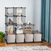 2PCS 12-Cube Bookshelf Wire Cube Storage Organizer Storage Shelf Storage Bins