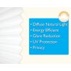No Tools Light Filtering Pleated Paper Shade, White, 36" x 72", 6 Pack