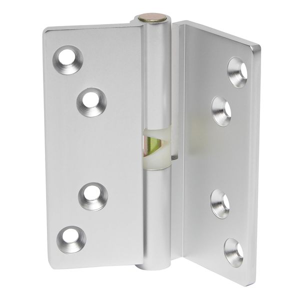 Satin Anodised Aluminium Cranked Rise and Fall Cubicle Door Hinges - Left Handed