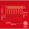 20Pack 12" Christmas Candy Cane Pathway Markers, Xmas Pathway Lights for Walkway