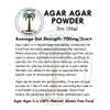 Agar Agar Powder 2oz (56 grams) - Average Gel Strength 700g/cm2