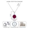 Philip Jones July (Ruby) Birthstone Necklace Created with Zircondia® Crystals