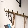 Posh Living 63137 Iron Wall Hooks, 5 Rows, Black