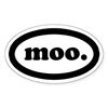 CafePress Moo Sticker Oval Car Bumper Sticker