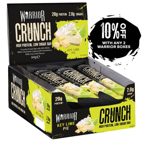 Warrior Crunch High Protein Low Sugar Bar Key Lime Riegel 12er Box